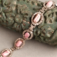 opal pink sten metal armbånd gammel lænke London 